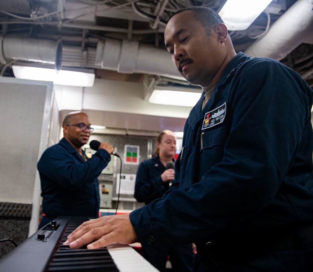 USS Milius (DDG 69) Sails In The Philippine Sea