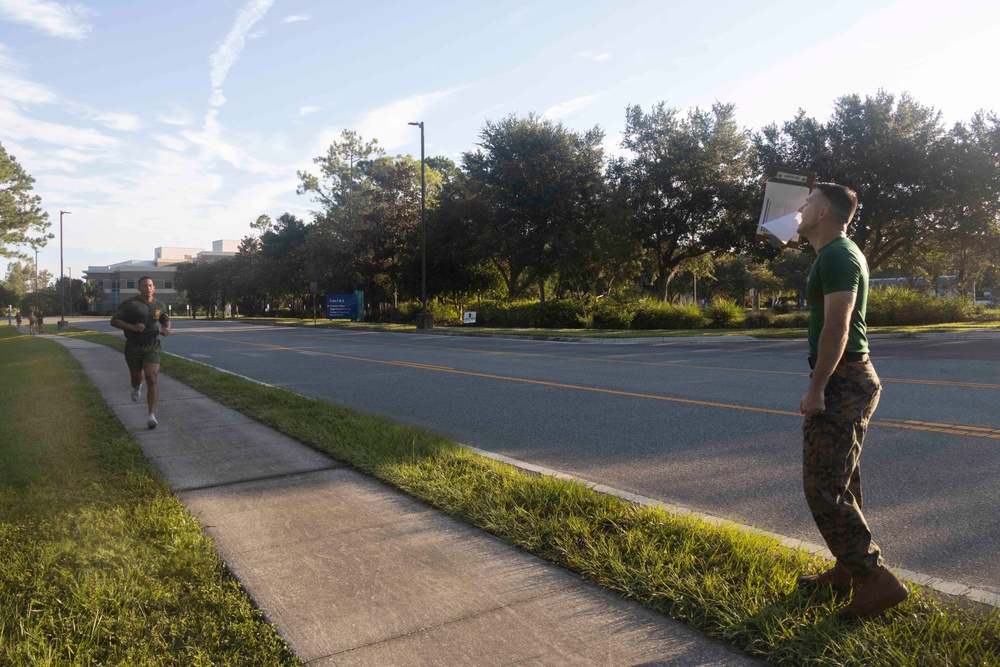 Gainesville Officer Candidates conduct physical fitness test
