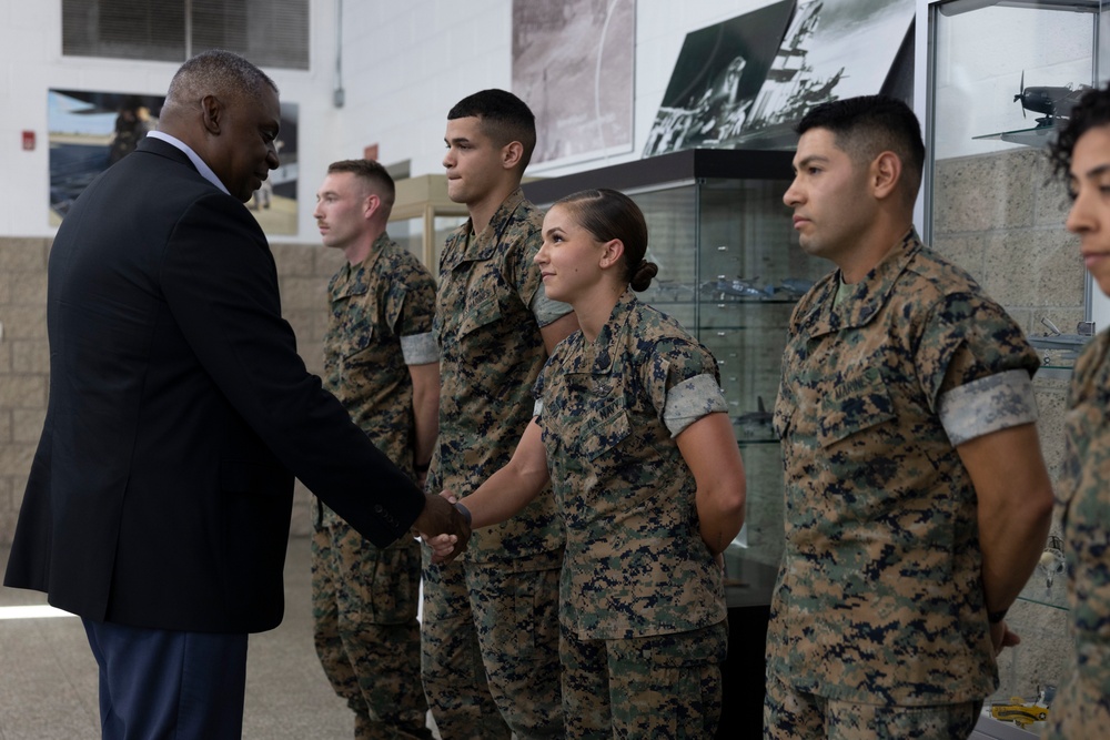 Secretary of Defense visits Marine Corps Air Station Miramar