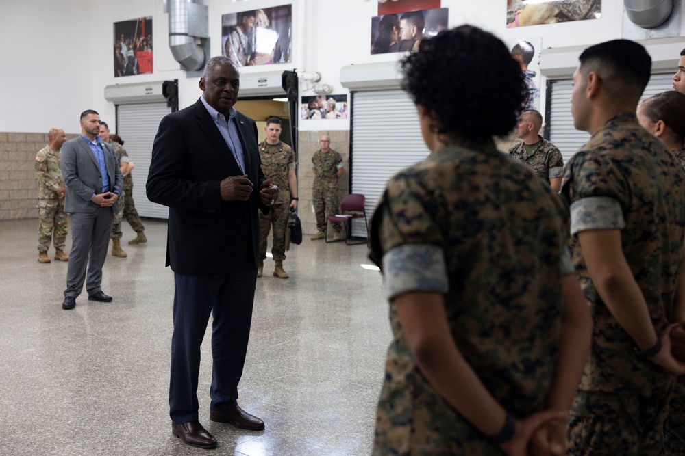 Secretary of Defense visits Marine Corps Air Station Miramar