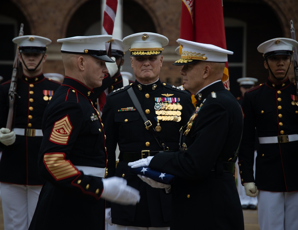 Marine Barracks Washington hosts a retirement ceremony for Lt. Gen. Steven R. Rudder.