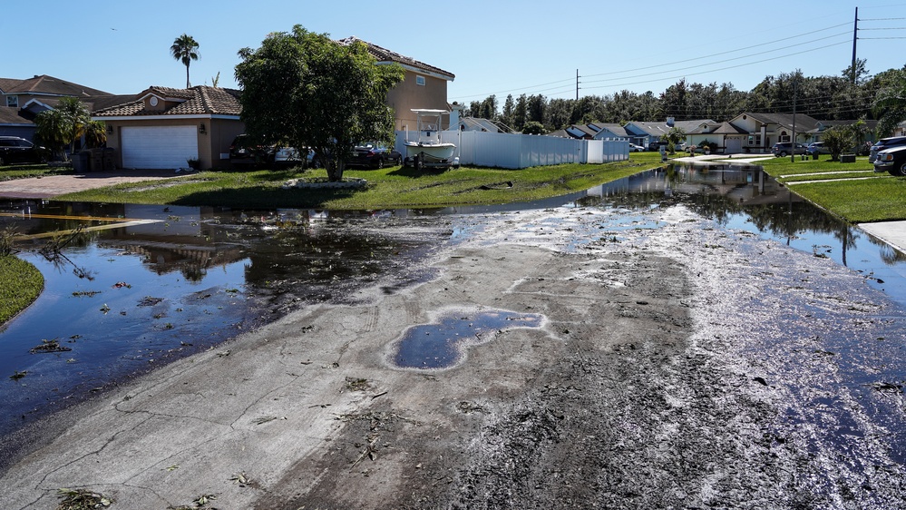 Flooded Street in a Local Florida Neighborhood