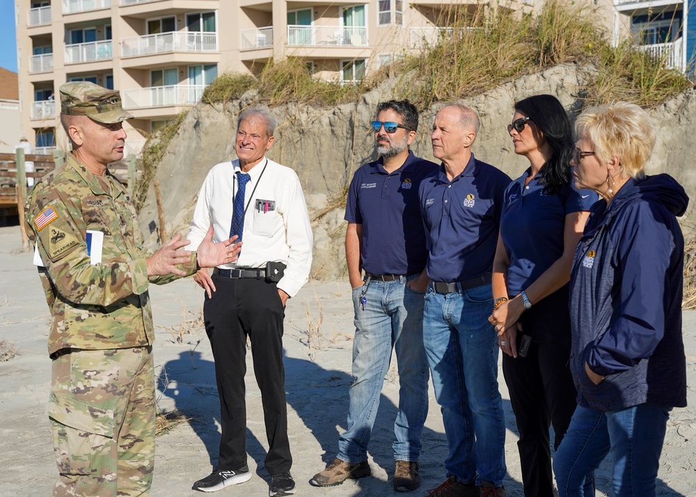 USACE leaders assess damage along the Grand Strand following Hurricane Ian.