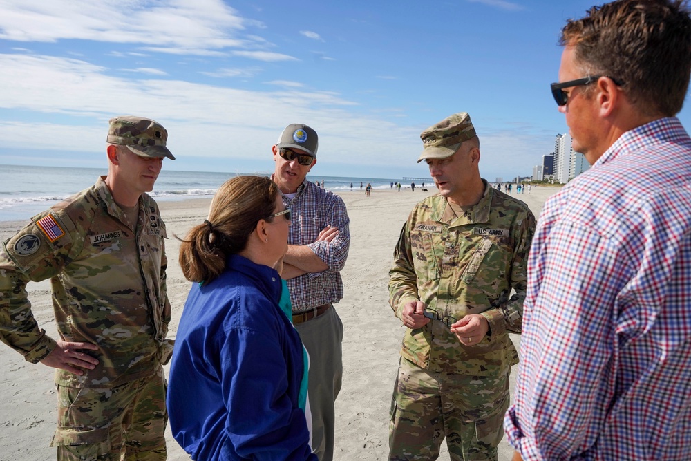 USACE leaders assess damage along the Grand Strand following Hurricane Ian.