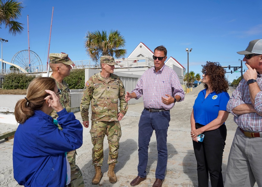 USACE leaders assess damage along the Grand Strand following Hurricane Ian.