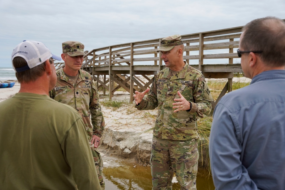 USACE leaders assess damage along the Grand Strand following Hurricane Ian.