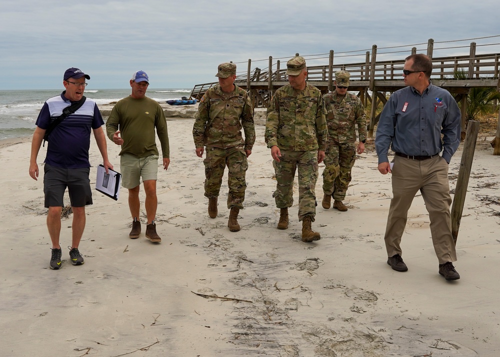 USACE leaders assess damage along the Grand Strand following Hurricane Ian.