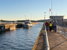 Groups navigate Fort Loudoun Lock to learn locking process