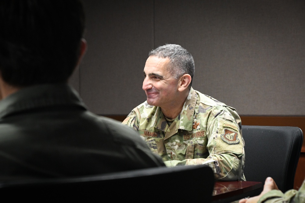 Lt. Gen. David Nahom visits 168th Wing