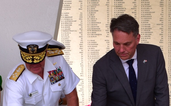 Commander, U.S. Pacific Fleet Tours USS Arizona with Australian Deputy Prime Minister and Minister for Defence