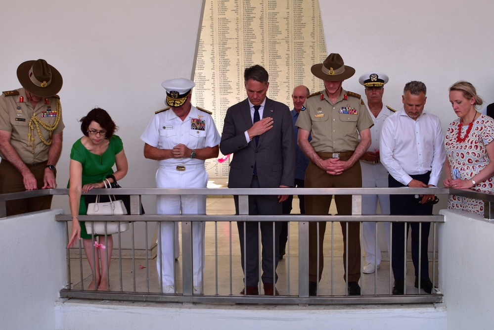 Commander, U.S. Pacific Fleet Tours USS Arizona with Australian Deputy Prime Minister and Minister for Defence