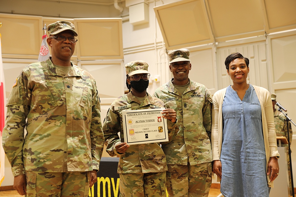 Camp Zama JROTC promotes cadets, recognizes newest leadership