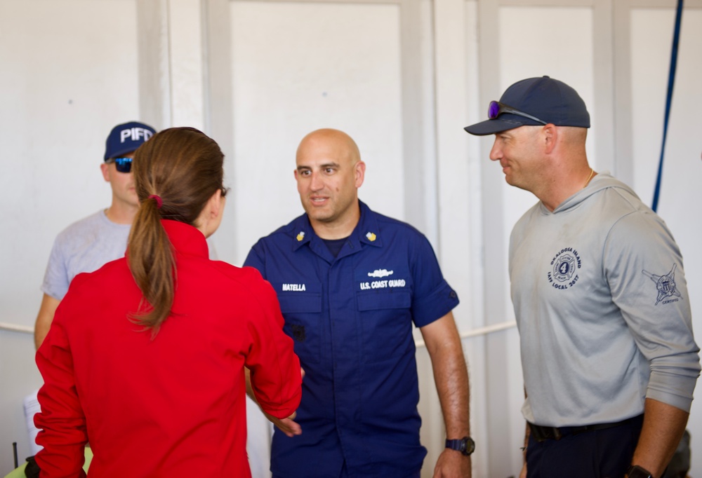 First Lady of Florida Casey DeSantis visits Coast Guard members in the wake of Hurricane Ian