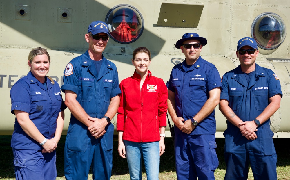 First Lady of Florida Casey DeSantis visits Coast Guard members in the wake of Hurricane Ian