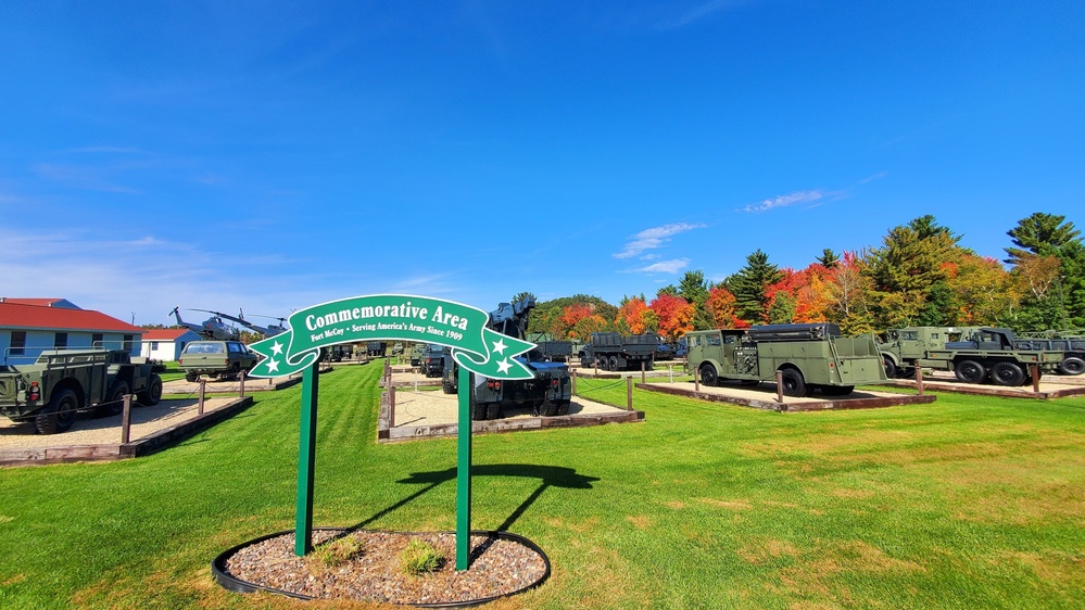 2022 Fall Colors at Fort McCoy's Equipment Park in historic Commemorative Area