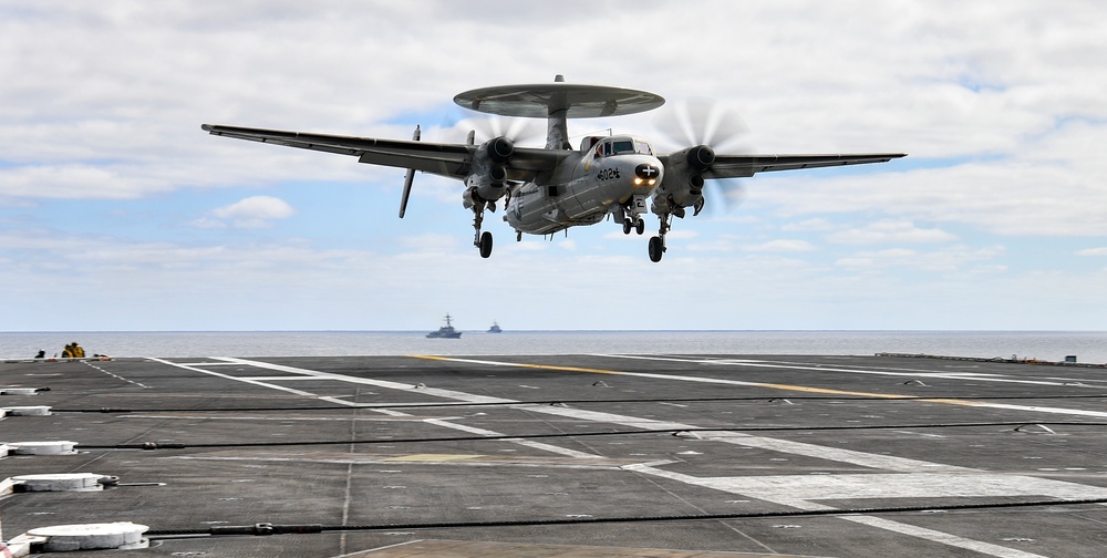 E-2C Hawkeye Makes An Arrested Gear Landing