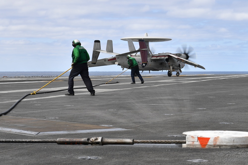 E-2C Hawkeye Makes An Arrested Gear Landing