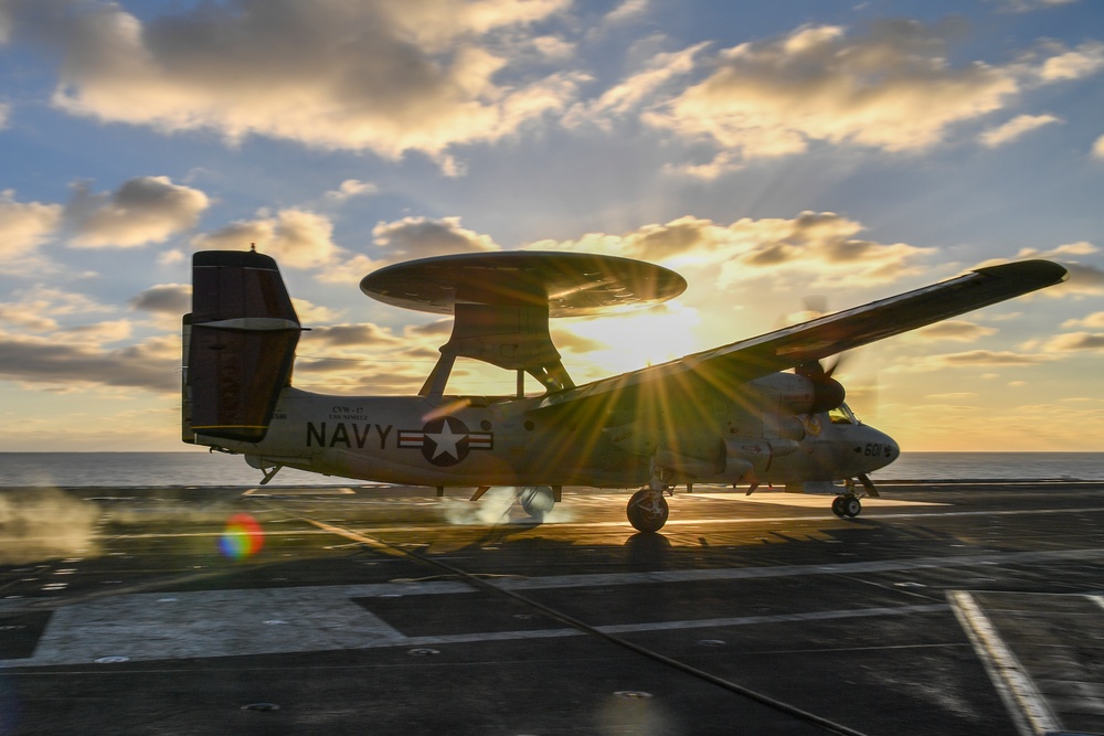 E-2C Hawkeye Makes An Arrested Gear Landing