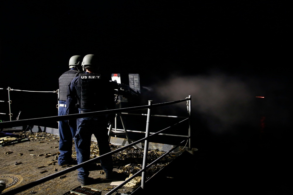 Abraham Lincoln Sailors participate in live fire exercise