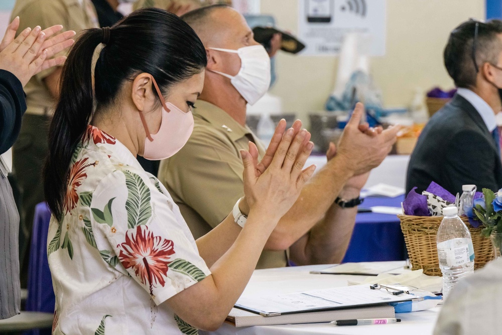 Ministry of Foreign Affairs, Department of Defense Education Activity, and US Marine Corps representatives promote a Youth Exchange Program