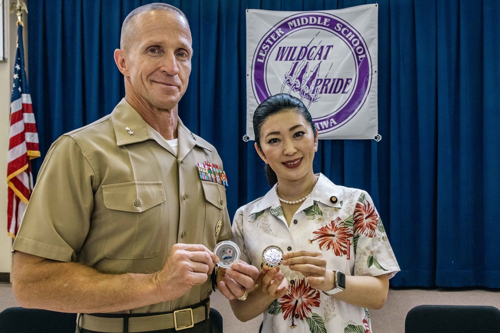 Ministry of Foreign Affairs, Department of Defense Education Activity, and US Marine Corps representatives promote a Youth Exchange Program