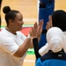 U.S. Airmen, Soldiers, and Kuwait volleyball teams compete in exhibition games for International Day of Peace