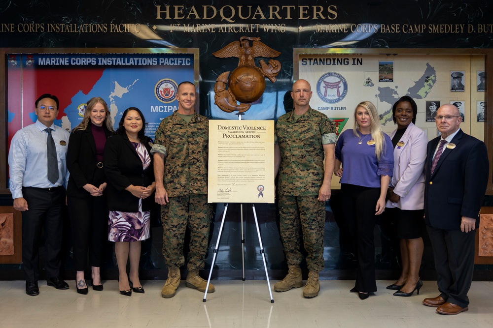 MCIPAC recognizes Domestic Violence Awareness Month with Proclamation signing