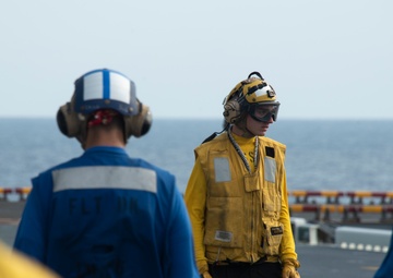 USS America (LHA 6) Conducts Flight Operations with Helicopter Sea Combat (HSC) Squadron 25
