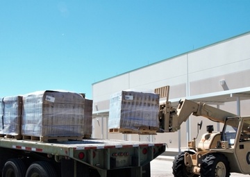 Motor transport Soldiers set up distribution hub to support Florida National Guard hurricane response
