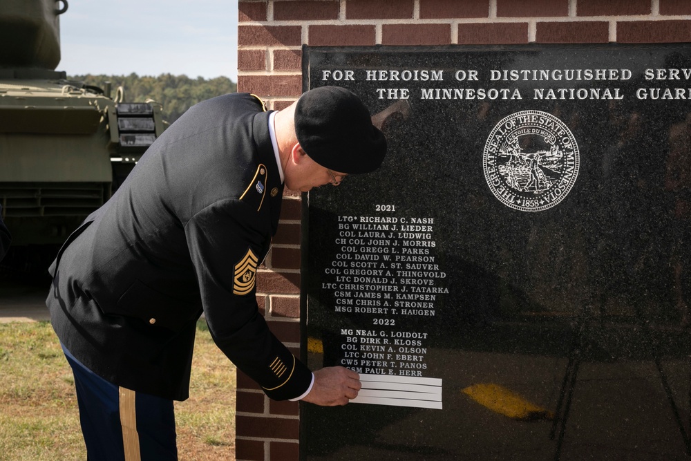 Minnesota National Guard’s Court of Honor induction program memorializes ten at Camp Ripley