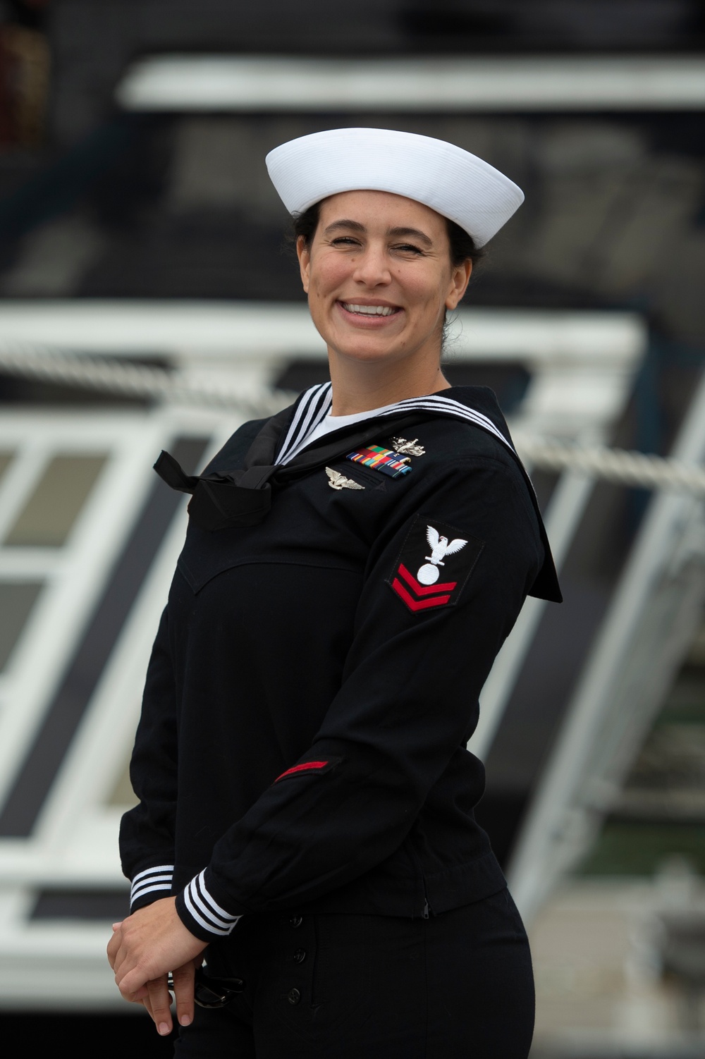 Sailor checks into USS Constitution