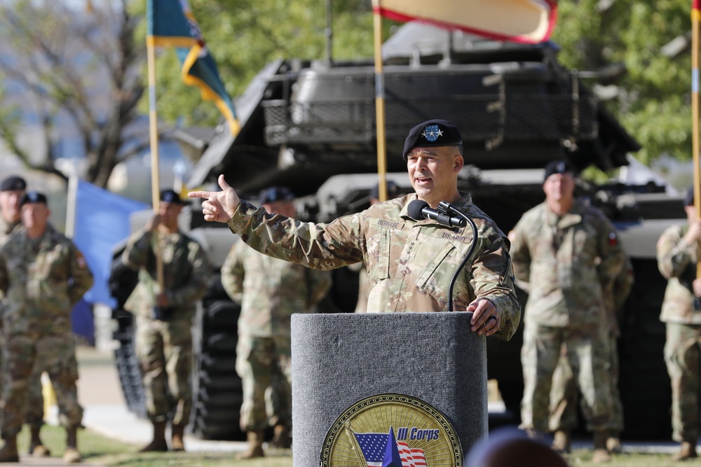 Fort Hood welcomes new III Armored Corps commander