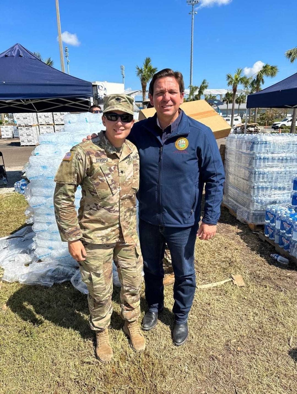 Florida Governor Ron DeSantis visits impact zone