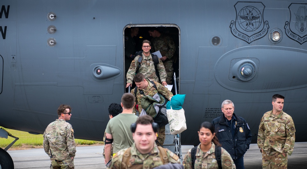 There’s no place like home: family, friends, and coworkers welcome Airmen from deployment