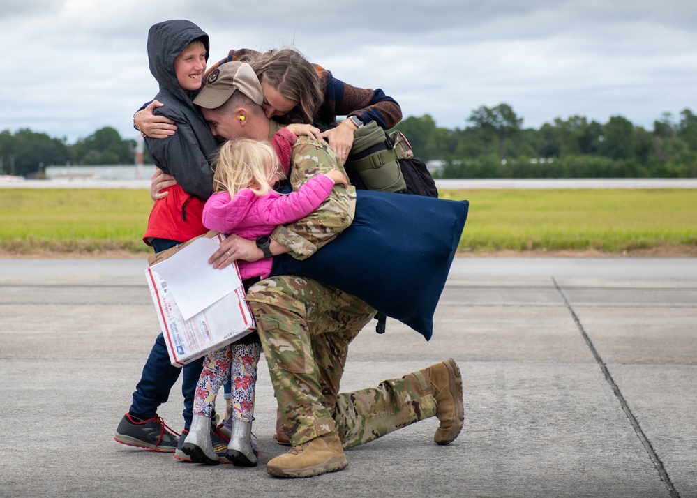 There’s no place like home: family, friends, and coworkers welcome Airmen from deployment