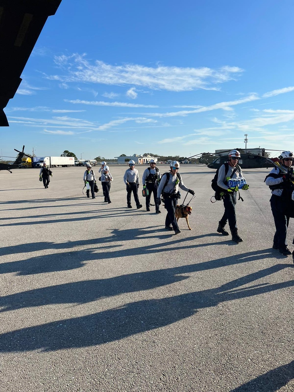 Miami-Dade Fire Urban Search and Rescue board an UH-60 Black Hawk