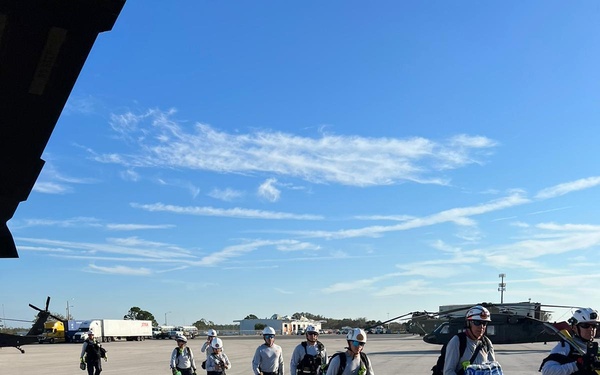 Miami-Dade Fire Urban Search and Rescue board an UH-60 Black Hawk