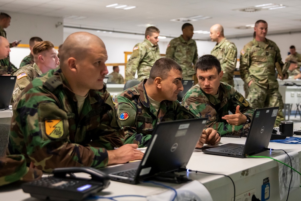 Task Force Nighthawk and coalition force leaders meet in preparation for exercise start