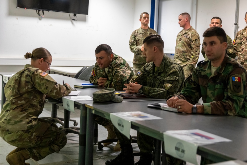 Task Force Nighthawk and coalition force leaders meet in preparation for exercise start