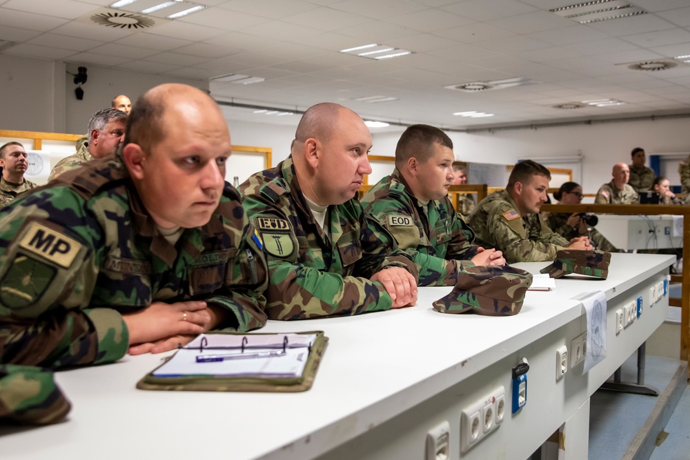 Task Force Nighthawk and coalition force leaders meet in preparation for exercise start