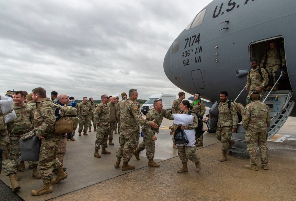 Deployed Team Dover Airmen welcomed home