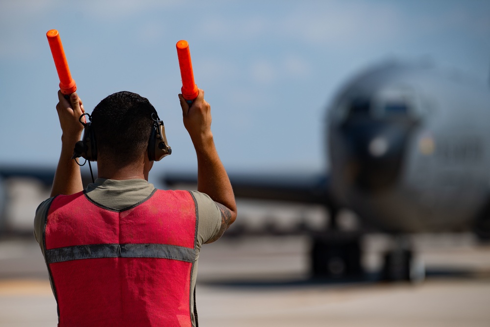 KC-135 conducts aerial refueling mission out of MacDill AFB