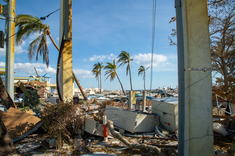 Hurricane Ian debris on Fort Myers Beach