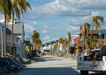 Hurricane Ian debris on Fort Myers Beach