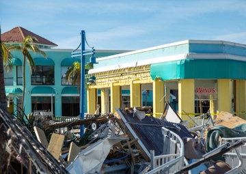 Hurricane Ian debris on Fort Myers Beach