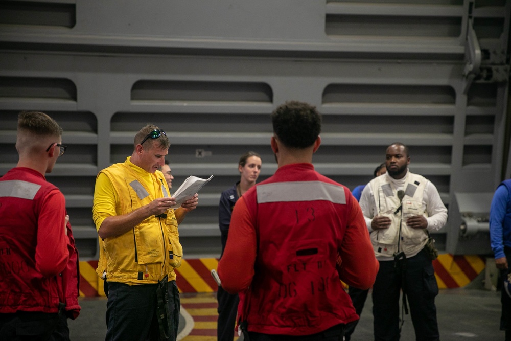 Flight Quarters Aboard USS Zumwalt