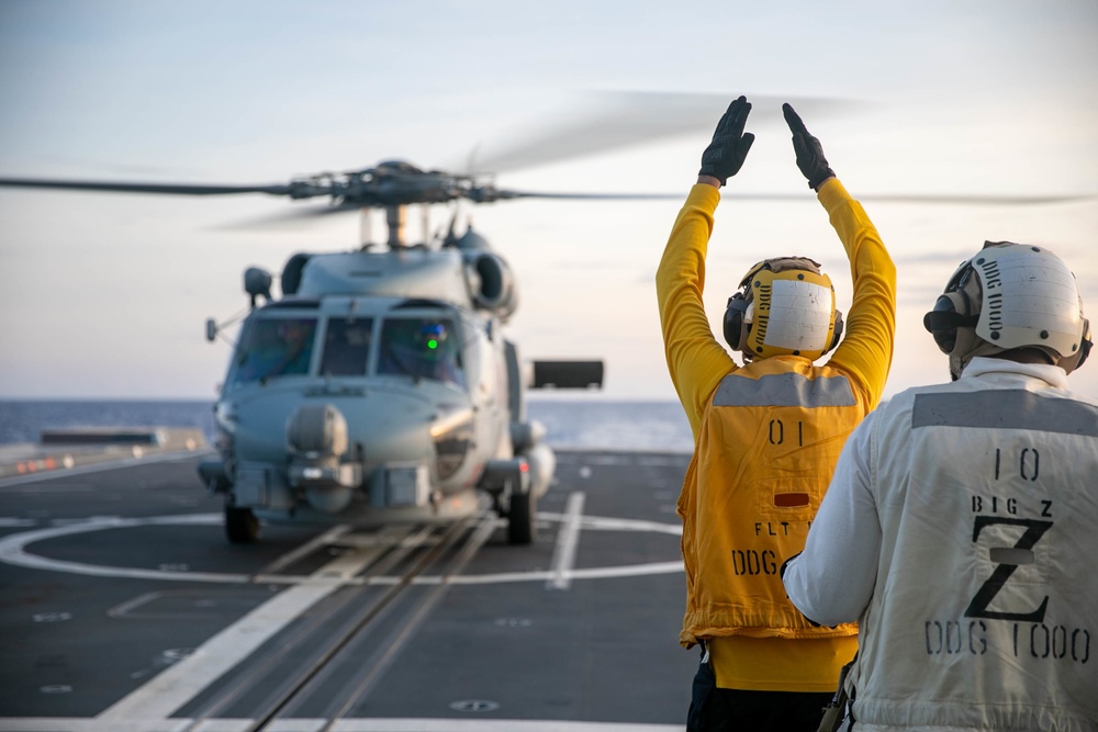 Flight Quarters Aboard USS Zumwalt