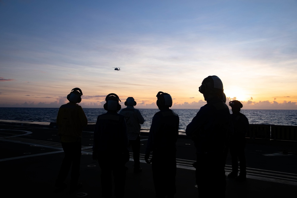 Flight Quarters Aboard USS Zumwalt