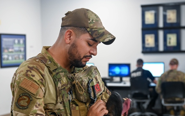56th SFS Airman and his K-9 partner