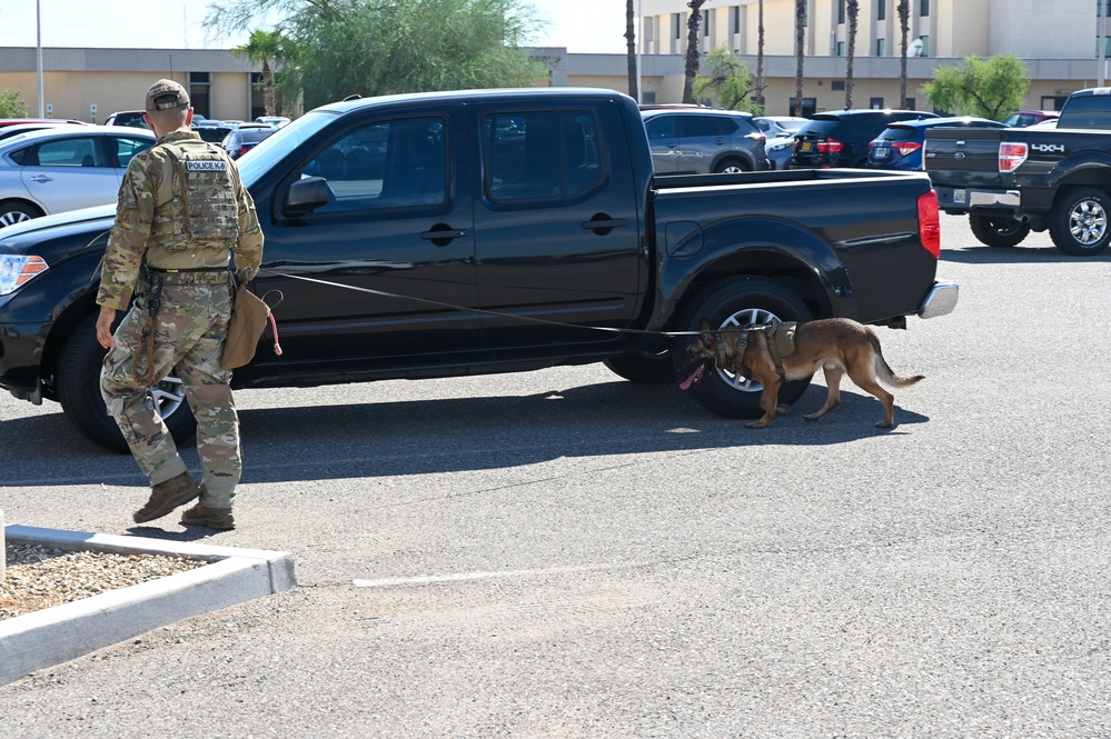 56th SFS Airman and his K-9 partner